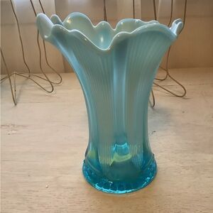 Elegant Blue Glass Vase..Jefferson glass